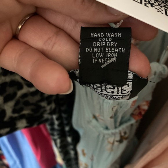 COPY - Angie Baby Blue and Coral Floral Boho Maxi Dress - Picture 6 of 6